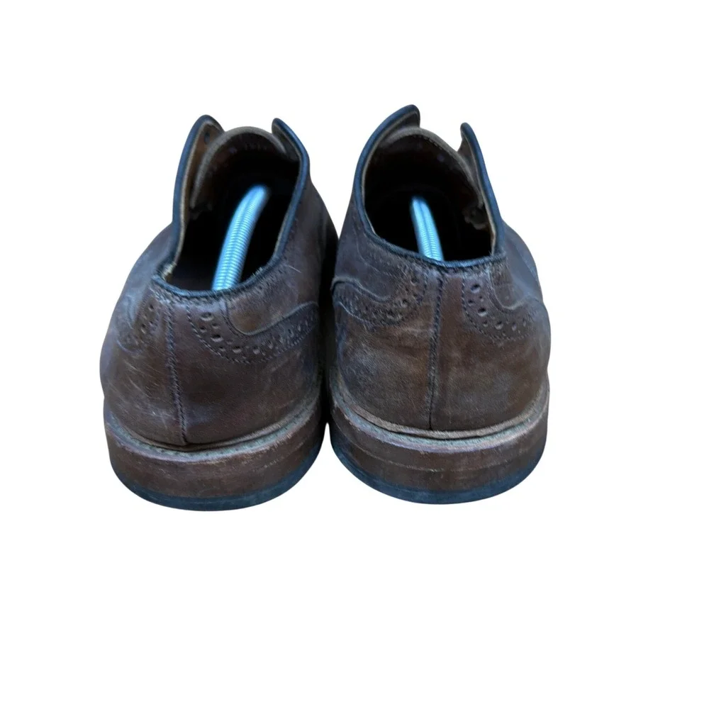 Allen Edmonds McAllister Wingtip Oxford Mens 13 D Brown Leather Brogue Shoes